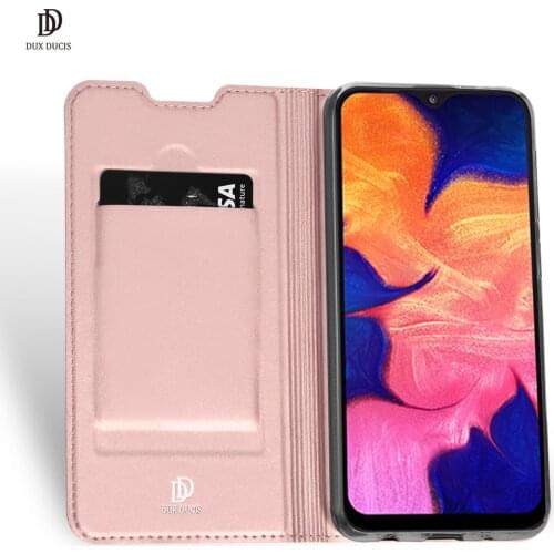 For Samsung Galaxy A10 DUX DUCIS Skin Pro Series Leather Wallet Flip Case Full Protection Steady Stand Magnetic Closure