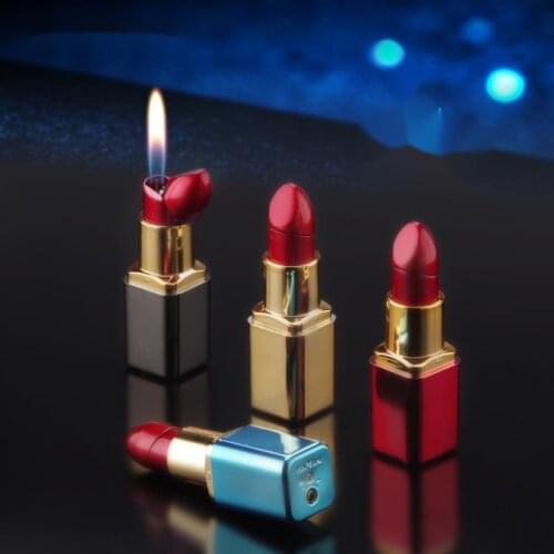 Creative Fun Girl Lipstick Butane Gas Lighter Cigarette Accessories