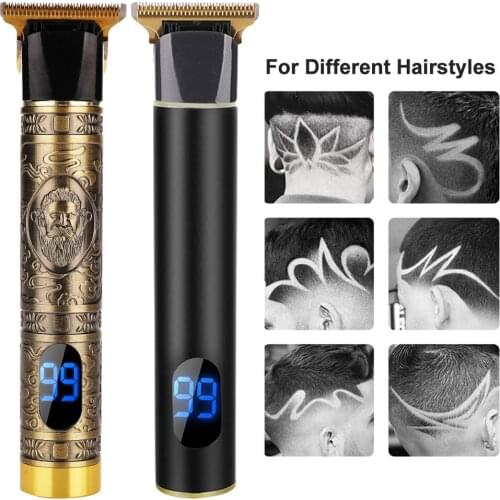 Electric Hair Clipper Man LCD Shaver Trimmer For Men Barber Professional Beard USB Rechargeable Hair Cutting Machine