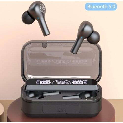 Earphones Mini In Ear Fingerprint Touch Noise Cancelling Headset Driving Game Sport Handsfree Earbuds with Mic