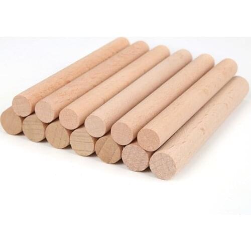 Missxiang 1.4X40CM solid wood beech wood round sticks home braided tapestry sticks DIY accessories jewelry making supplies