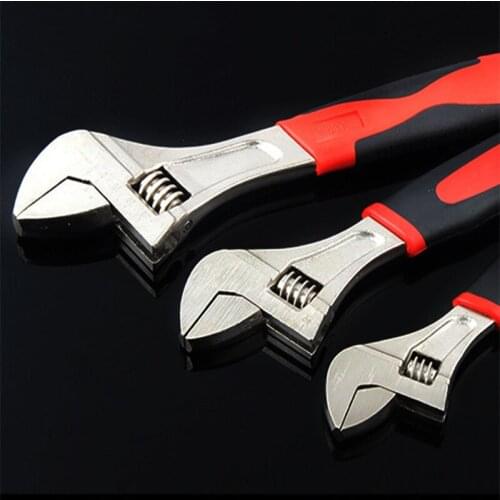 Free Shipping Multifunctional Monkey Strength Wrench Nickel-plated Shank 6", 8", 10", 12" Adjustable Hand Wrench Tools T2-1033