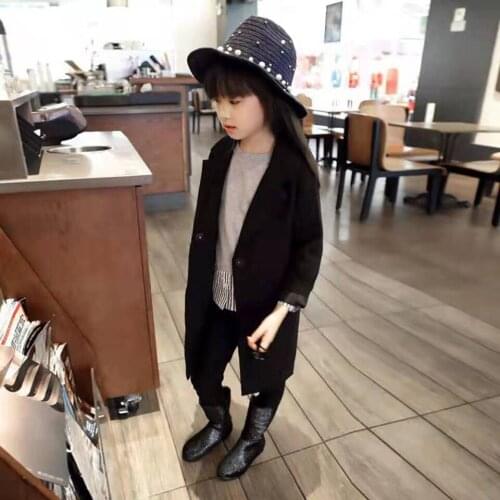 Fashion Kids Girls Long Sleeve Coats Boys Solid Color Autumn Spring Windbreaker European Style Outerwear Tops Girls Boys Coat