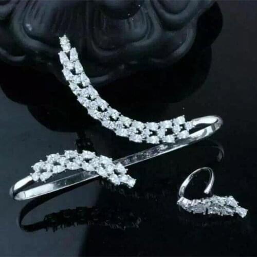 Designer Fashion 925 Sterling Silver Jewelry 3A Cubic Zirconia Party Set