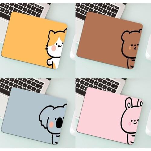 Kawaii Mousepad Cute Animal Bunny Bear Pig Desk Gaming Mouse Pad 25x29 22x18cm Desk Pad Pc Gamer Gamer Keyboard Small Mouse Pad