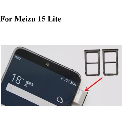 For Mei zu 15 Lite New Original Sim Card Holder Tray Card Slot For Mei zu 15Lite 15 Lite Sim Card Holder Replacement