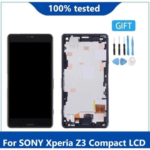 Original 4.6" LCD For SONY Xperia Z3 Compact Display Touch Screen D5803 D5833 For SONY Xperia Z3 Mini LCD with Frame