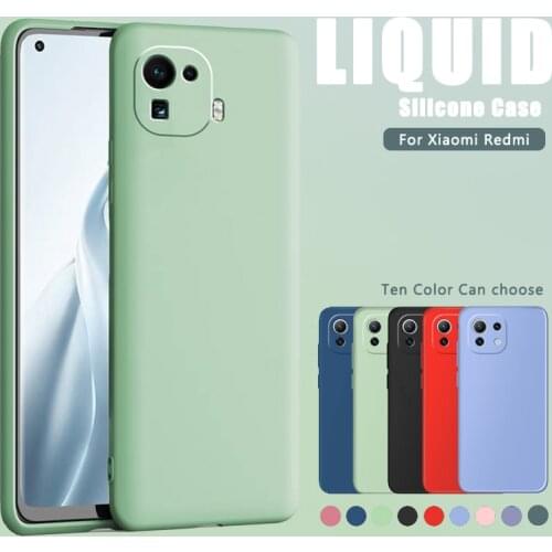 Liquid Silicone Shockproof Cover For Xiaomi Mi Poco F2 F3 X3 NFC M3 Pro Note 10 Lite 10 Ultra 10T 10i 11 Case For Redmi Note 10