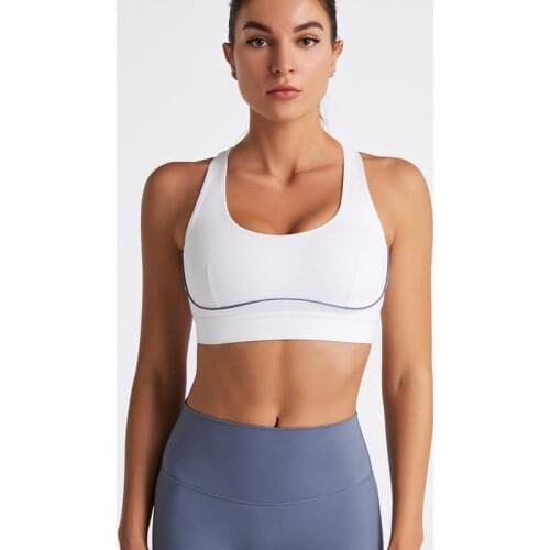 Mermaid Curve 2021 New Style Sports Bra Quick Dry Striped Patchwork Yoga Tank Crop Top High Intensity Workout Gym Fitness Bras