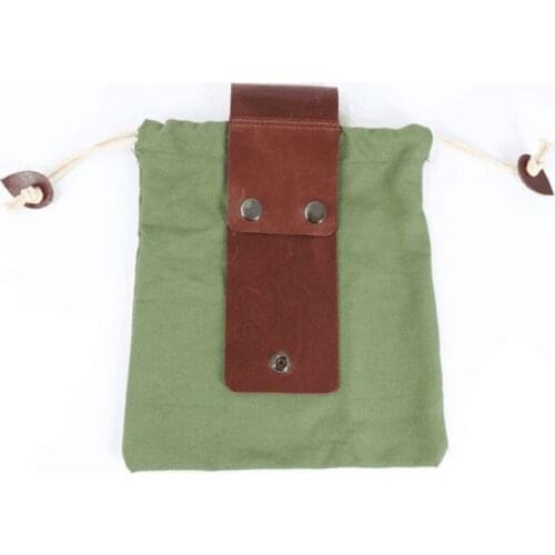 M89B Tote Garden Tools Bag in Water Proof Canvas Foraging Bag Foraging Pouch Basket Leather Tool Portable Collapsible