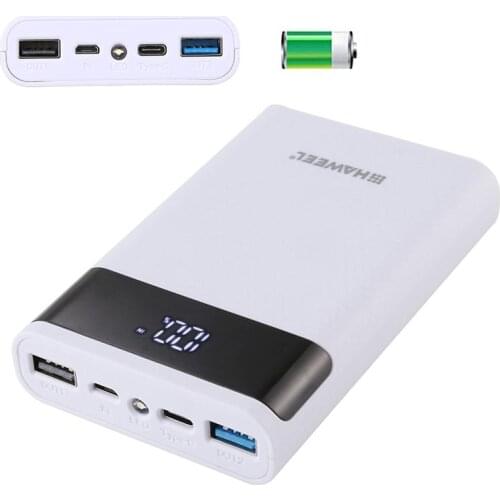 2 USB Port Portable Power Bank Shell DIY Battery Fast Charger Box 5V 3A Power Bank Case 4x 18650 With LED Display ( No Battery )
