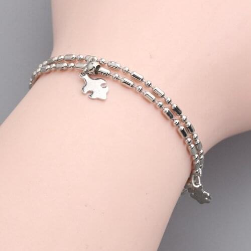 Delightful face Fadeless No allergy Silver Bracelet BY0059