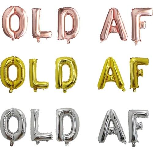 OLD AF gold silver dirty 30 40 50 thirty 30th Birthday Party Decoration adult Happy Birthday 30 40 Balloon Event Party Supplies