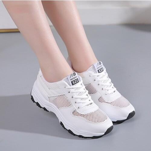 2021 New Breathable Mesh Women Casual Shoes Vulcanize Female Fashion Sneakers Soft Flats Shoes Women Footwears