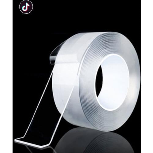 1M/2M/3M/5M Nano magic Tape Double Sided Tape Transparent NoTrace Reusable Waterproof Adhesive Tape Cleanable Home gekkotape