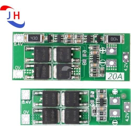 2PCS 2 Strings Of 7.4V 8.4V 18650 Lithium Battery Protection Board Module With Balanced 20A Current Startable Electric Drill