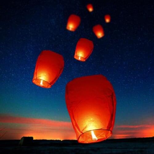 30 PCS/50 PCS Christmas Decoration Paper Flying Wishing Lanterns Fly Candle Lamps Christmas Gift New Year Natal Party