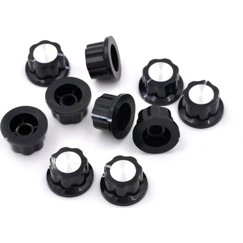 10pcs Black MF-A01 bakelite potentiometer potentiometer knob cap diameter 20MM