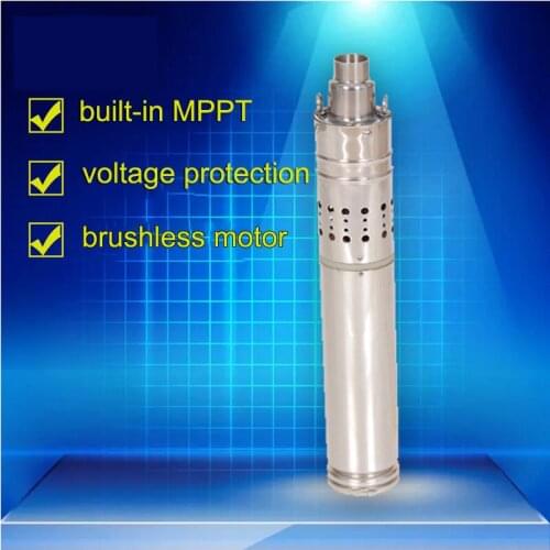 10T 10m brushless MPPT inverter for solar pump submersible solar pump for watering flower submersible borehole solar pump