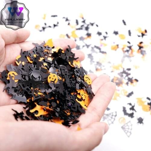 15g/pcs Halloween Confetti Pumpkin Spider Spider Web Witch Bats Throw Confetti Sprinkle Home Festival Party Table Decoration