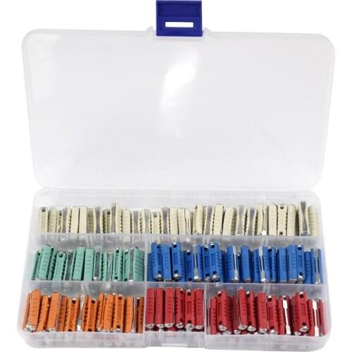 200pcs Car fuse Box Standard Medium Fuse Blade Fuse Box Auto Fuse Car 5-25A Torpedo Ceramic Bullet Classic Car