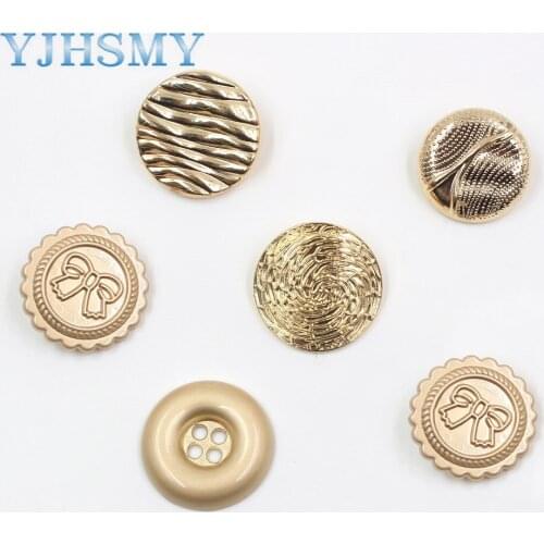 A-19512-497 10pcs,Metal rhinestone diamond button for gold clothing, perforated decoration, clothing accessories DIY material