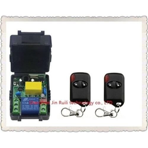 AC220V 10A 1CH Wireless Remote Control Switch System 1*Receiver + 2 *cat eye Transmitters for Appliances Gate Garage Door