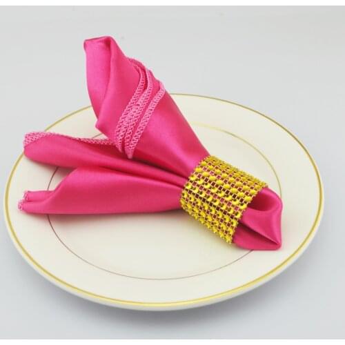 Satin Square Napkins Handkerchief Table Dinner Napkin Wedding Birthday Table Decoration Christmas Birthday Party Home Supplies