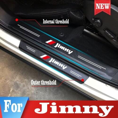 Car Scuff Plate Door Threshold Sill Stickers For Suzuki Jimny Auto Threshold Cover Panel Step Protector Accessories