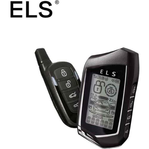 ELS E906F Car Alarm Security System Two way LCD Remote Starter