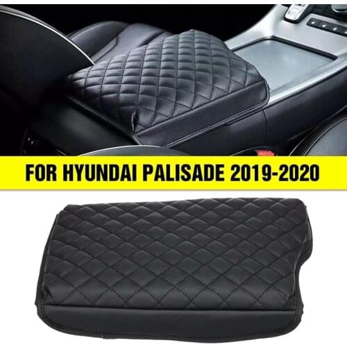 Car Leather Center Console Armrest Box Mat Pad Cover for Hyundai Palisade 2019 2020