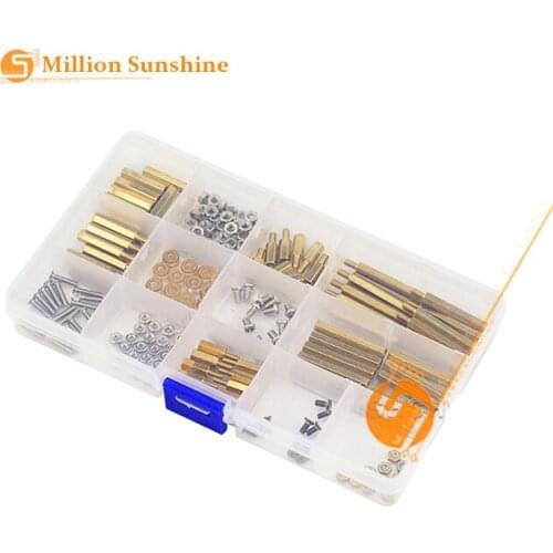 Free shipping 210 pcs/lot Screws Kits Copper / Nylon Column Screw Nuts Suitable for all kinds of Arduino/ Raspberry Pi Project