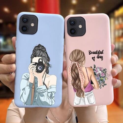 Pretty Girl Case For Apple iPhone 11 12 Pro Max iPhone 5 5s 6 6s 7 8 9 Plus X xR Xs Max Back Cover Soft Silicon Matte Phone Case