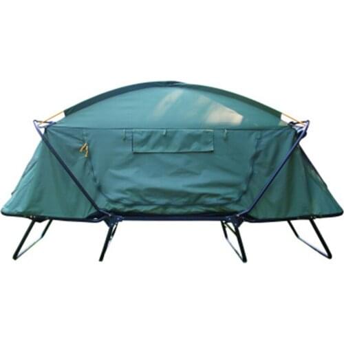 Double Person Camping Tent Double-Layer Thickened Oxford Cloth Automatic Off-Ground Tent Anti-Storm Outdoor Travel Fishing Tent