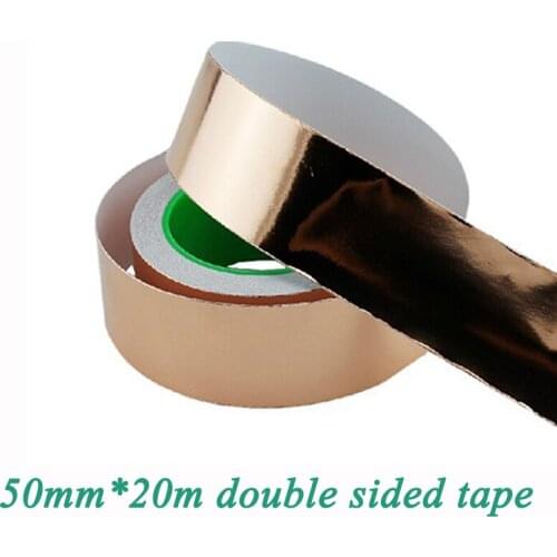 50mm*20m length conductive copper foil tape double sided conductive tape (50mm x 20m)