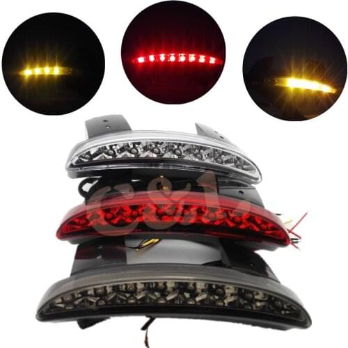Motorcycle Chopped Fender Edge LED Tail Runing Brake Light With Turn Signal Light For Harley Iron XL883 XL1200 X48
