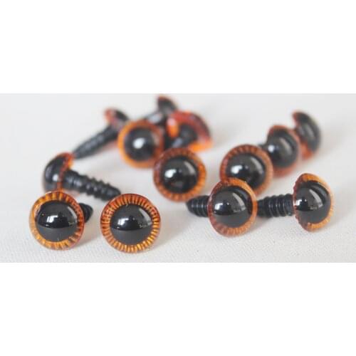 50pcs/lot 12mm new brown toy eyes with washer for toy accessories