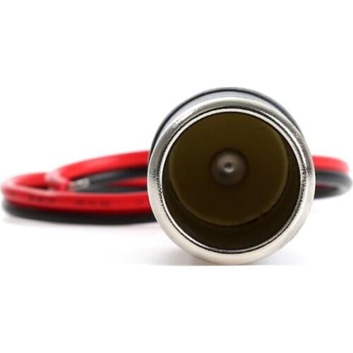 Car Cigarette Female Socket Connector Lighter Socket DC 12-24V Boat Car Power Plug Adapter Cable Auto Parts Accessories