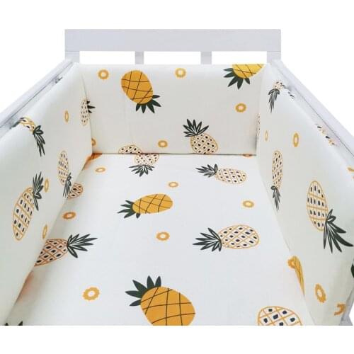 Hot bébé lit berceau pare-chocs en forme de U détachable Zipper coton nouveau-né pare-chocs infantile sûr clôture ligne bebe lit