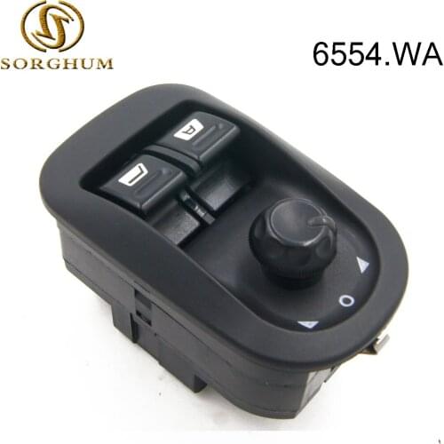 6554.WA Electric Power Window Switch Button For Peugeot 206 1998-2016 For Peugeot 306 1993-2002 6554WA 6552.WP 96622541XT