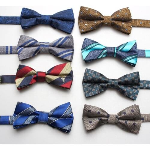 Linbaiway Mens Jacquard Bowtie Wedding Party Necktie Tuxedo Gravata Borboleta Bridegroom Adjustable Bowknots Slim Bow Ties