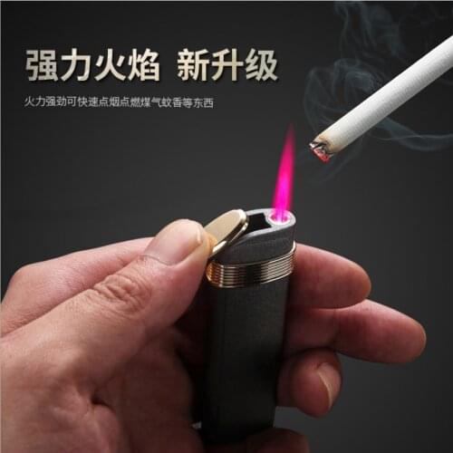 Cool HONEST jet powerful Turbo torch flame cigarette lighter Funny Butane inflatable Outdoor mini men Smoking tool (no gas