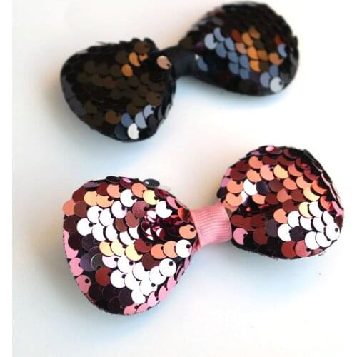 Fashion korea bowtie flower Patches for clothing DIY sew on sequin parches bowknot appliques bordados para