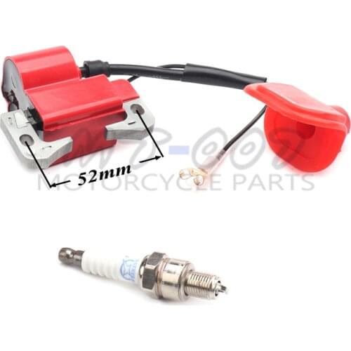 NEW 47cc 49cc 2 Stroke Engine Pocket Bike Pit Dirt Bike Mini Minimotor ATV Quad Ignition Coil & Spark Plug