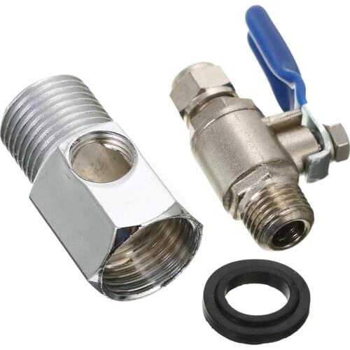 New 1/2'' To 1/4'' Valve Ball Valve Tee Connector Copper RO Feed Water Adapter Valve Quick Connect Faucet Tap Plumbing Tool