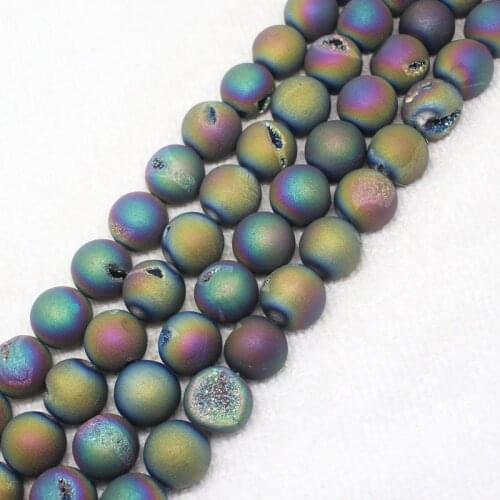 Wholesale Multi-Color Plating Agat, Smile Agat Round Beads15",For DIYJewelry making!We provide mixed wholesale for all items
