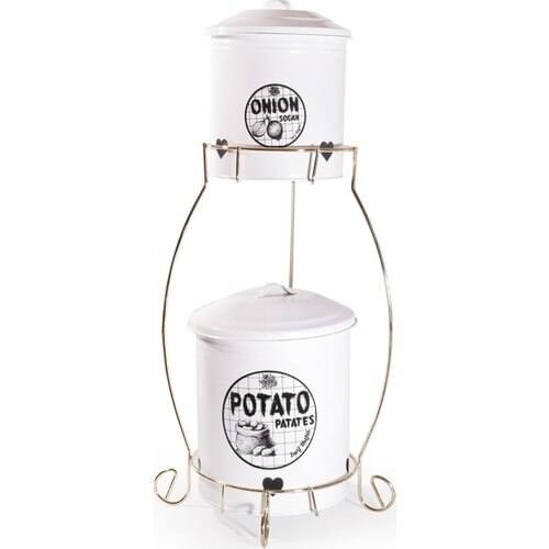 Barber Metal Gold Tellı Medium Potatoes Onion Set White