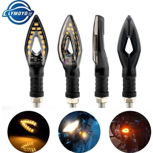 12V Motorcycle turn signals Flowing light Yellow 2835 LED 13SMD Lamp Waterproof Function Motorcycle Turn light for Honda Wate