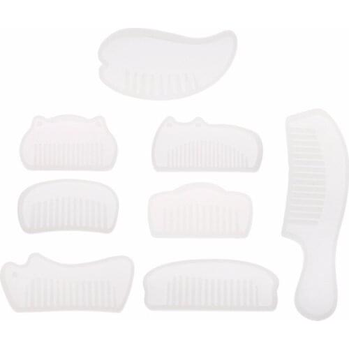 3D Transparent Silicone Comb Mold Epoxy Resin Molds For DIY Jewelry Making Tools Hair Accessories
