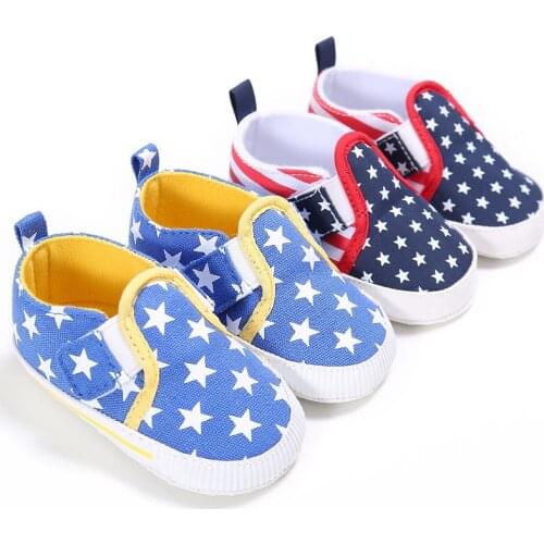 2019 Fashion stars Baby Boy Shoes Lovely Infant First Walkers Good Soft Sole Toddler Baby Shoes Hot Sale